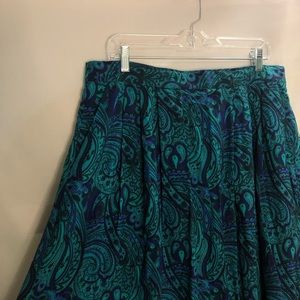 vintage Appleseeds paisley print skirt. Size 18!